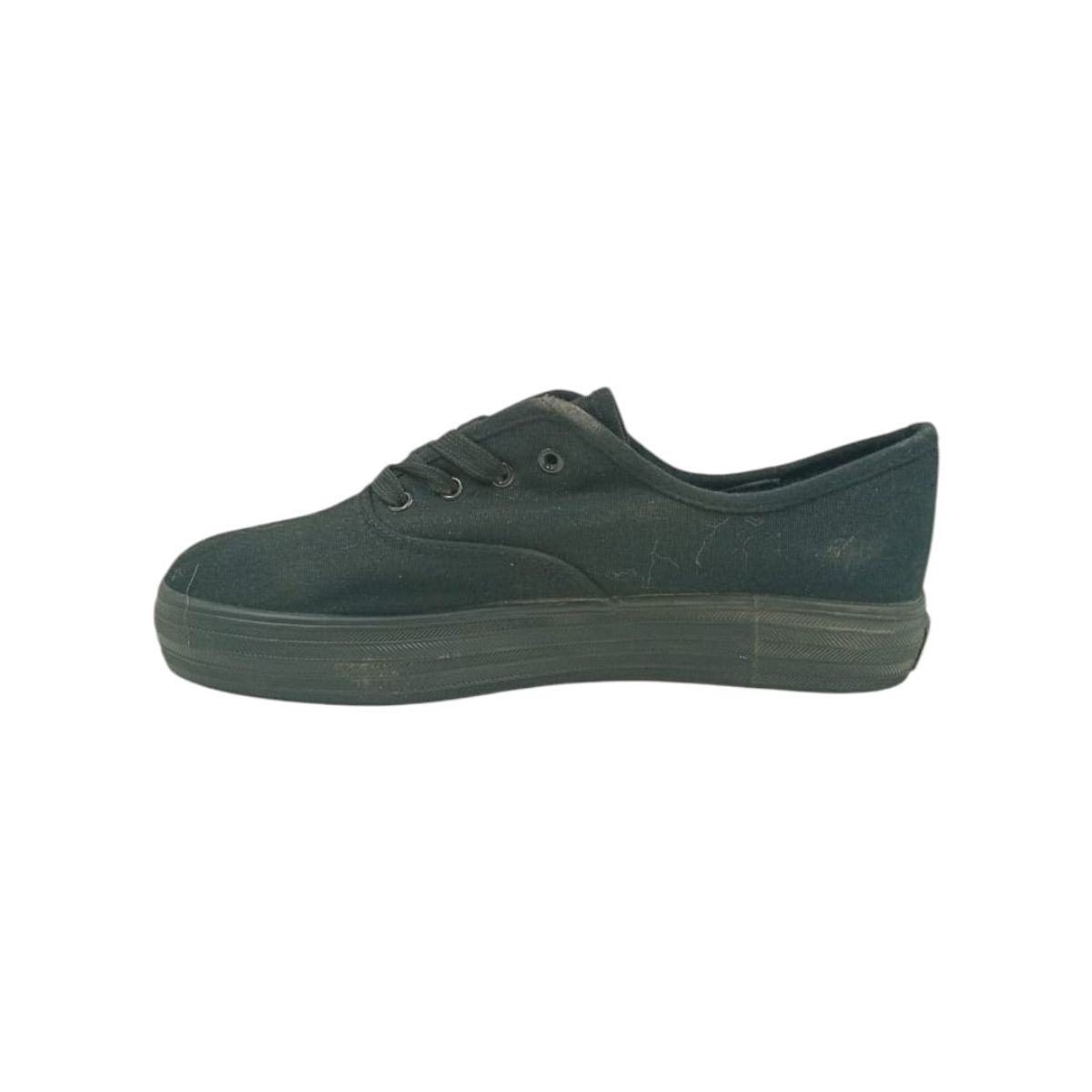 HERIEL - Zapatilla Negra Lona Baja