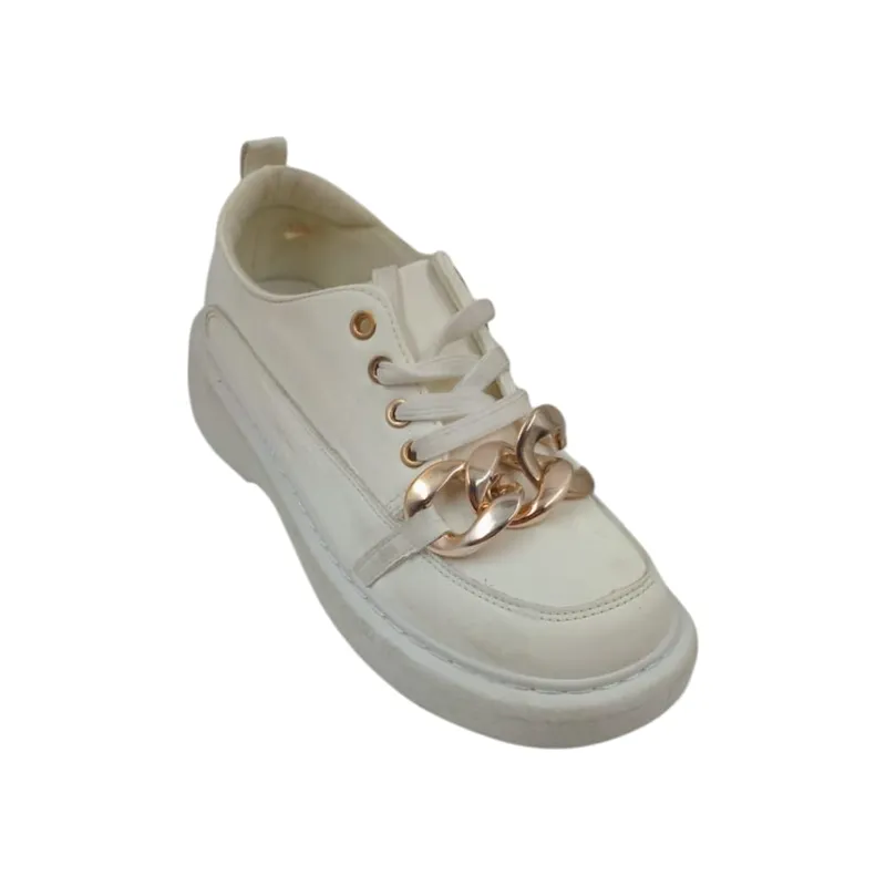 HERIEL - Zapatilla Blanca Plataforma Mujer