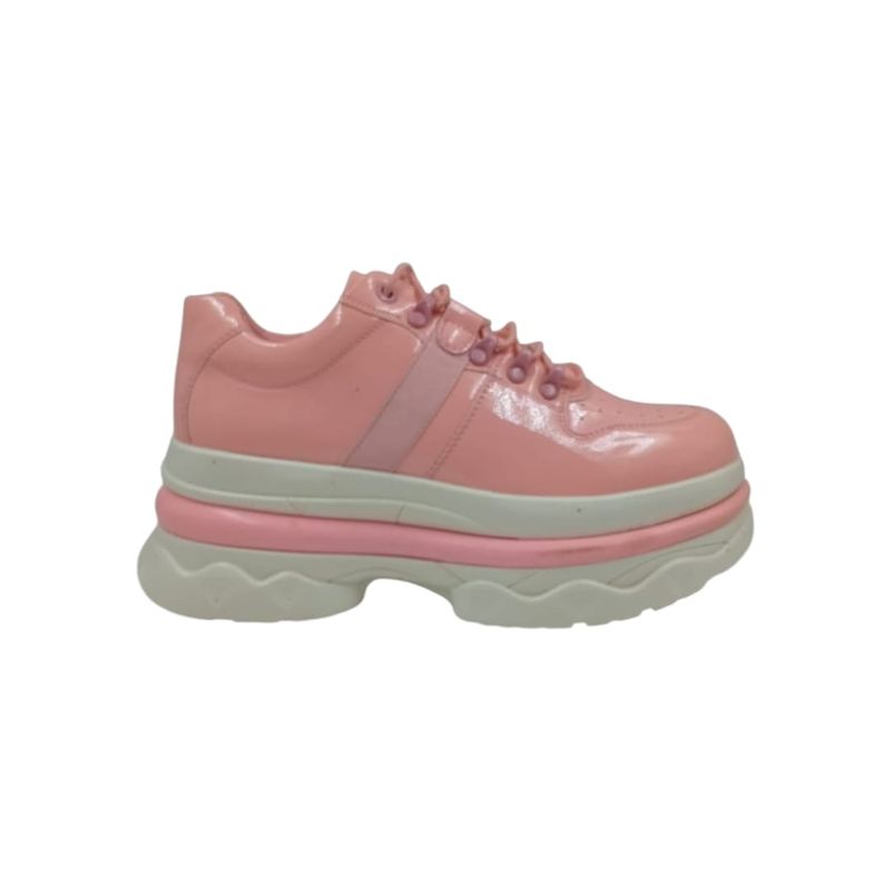 HERIEL - Zapatilla Rosa Charol Plataforma Mujer