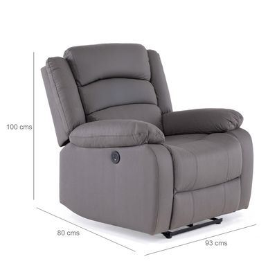 Imagen 2 del producto Berger 1 Cuerpo Reclinable Eléctrico Moderno Gris New Praga 8041GRPW