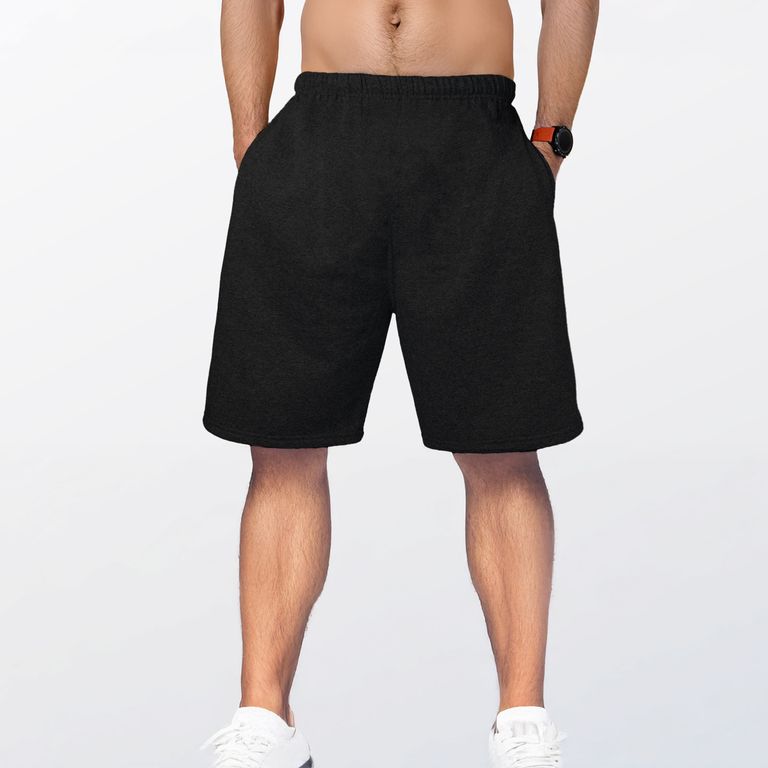 Short Buzo Hombre Recto 100% Algodon Confeccion Nacional Negro S