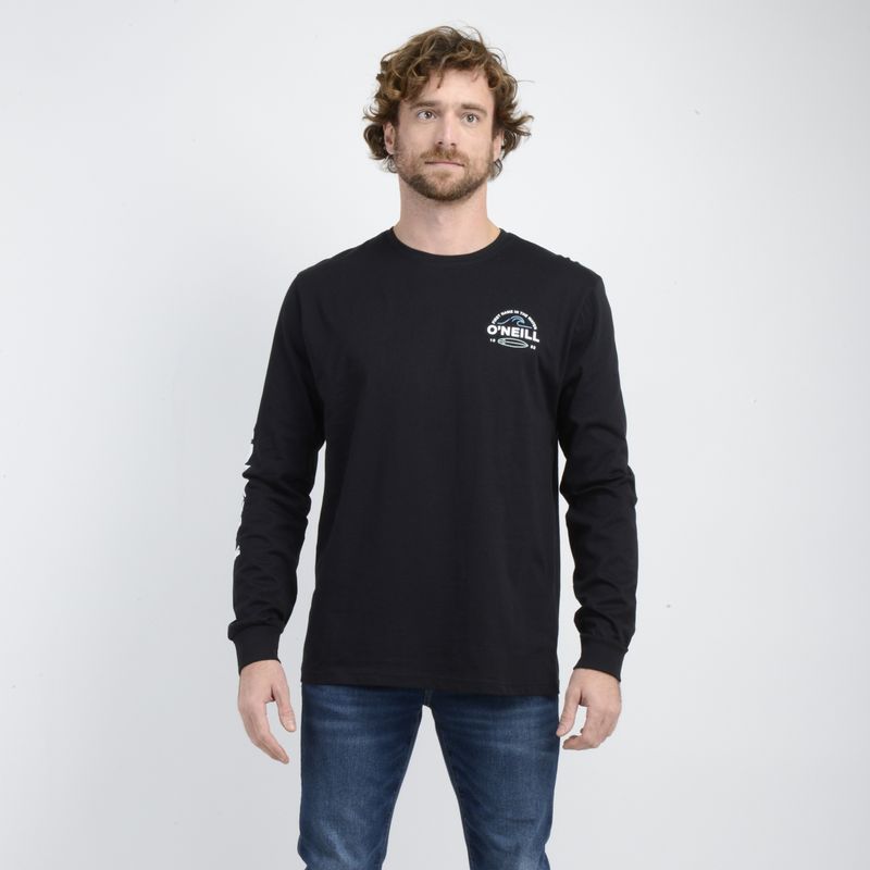 O'NEILL - POLERA MANGA LARGA RIP II NEGRO