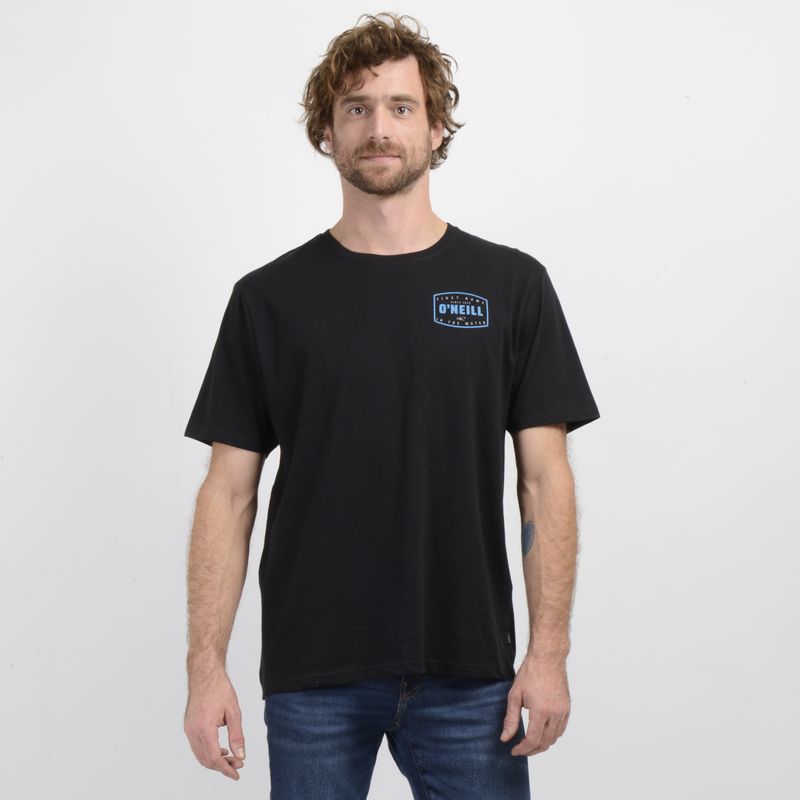O'NEILL - POLERA MANGA CORTA STAMPED NEGRO