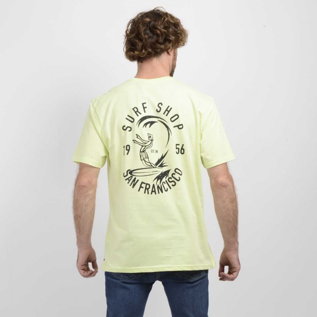 O'NEILL - POLERA MANGA CORTA O'RIGINALS SURF SHOP VERDE CLARO