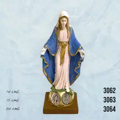 GENERICO - Estatua Italiana de la Virgen Milagrosa en resina de 20 cm.