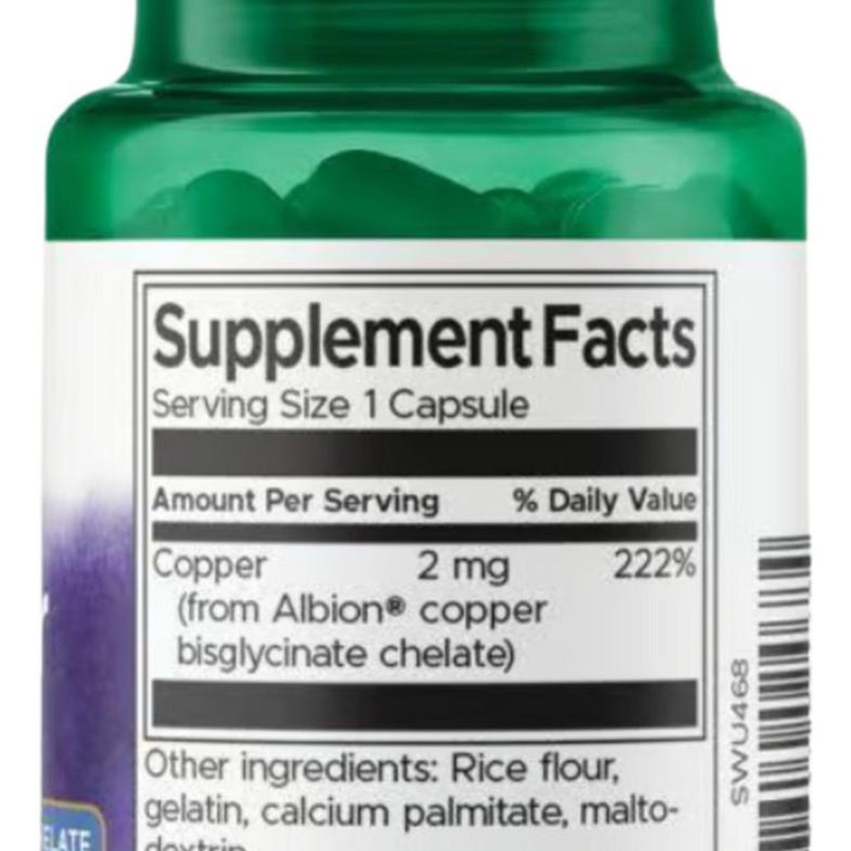 SWANSON - Ultra Albion Copper Swanson 2 mg 60 Capsulas