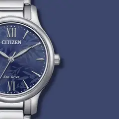 CITIZEN - RELOJ EM0899-72L ECO-DRIVE PLATEADO DIAL AZUL MUJER