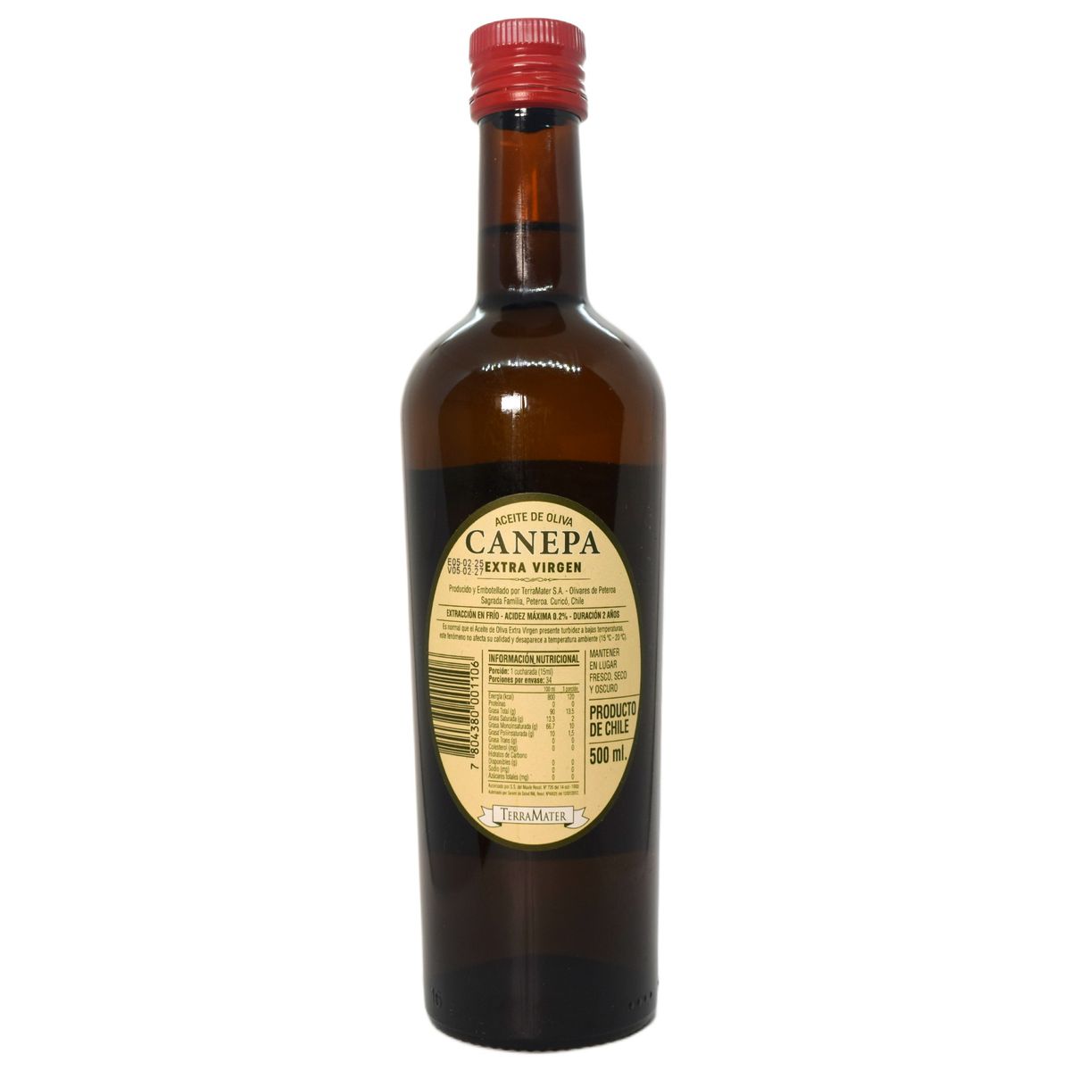 TERRAMATER - Aceite De Oliva Extra Virgen Canepa 500ml - Terra Mater