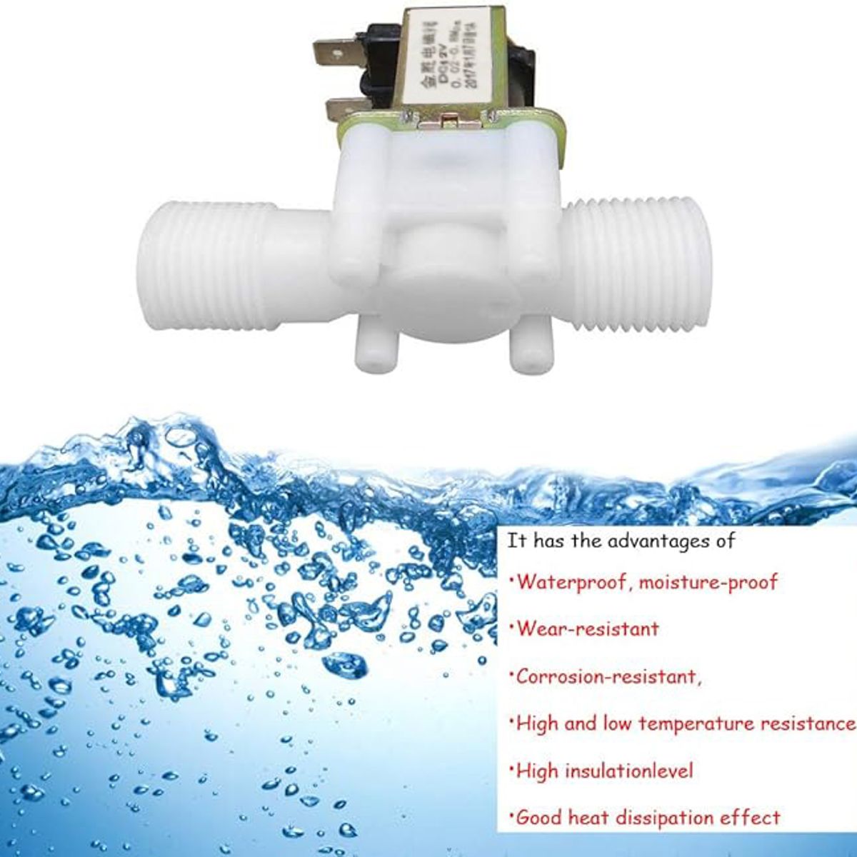 ATURE - Electroválvula Roscada 12 Solenoide De Cuatro Puntos 12v