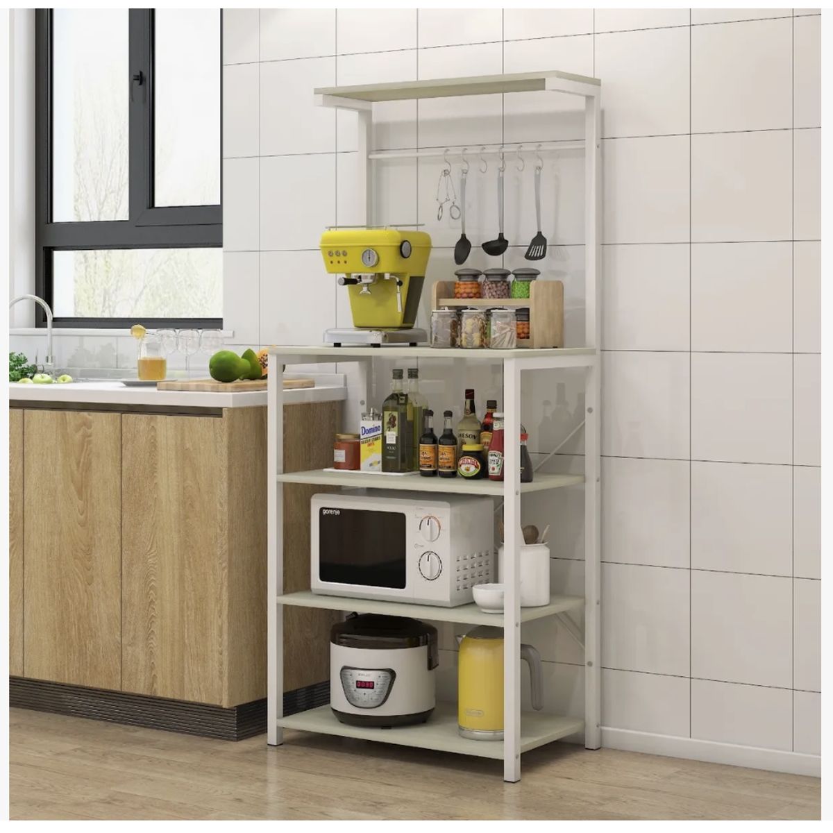 HOMER DESIGN - Estante Para Cocina Porta Microonda 145x60x36cm Multiuso