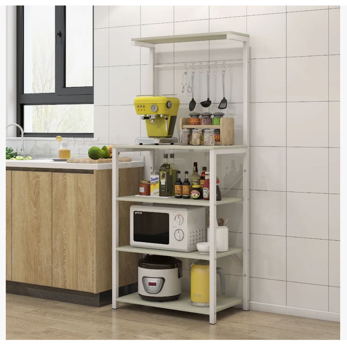 HOMER DESIGN - Estante Para Cocina Porta Microonda 145x60x36cm Multiuso