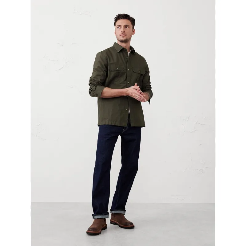 BANANA REPUBLIC - Camisa Hombre Ripstop Overshirt Verde Banana Republic