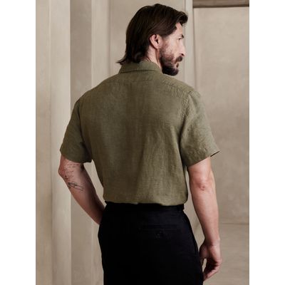 Imagen 2 del producto Camisa Hombre Straight Casual Lino Verde