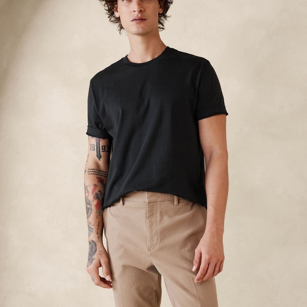 BANANA REPUBLIC - Polera Hombre Authentic Supima® Negro Banana Republic