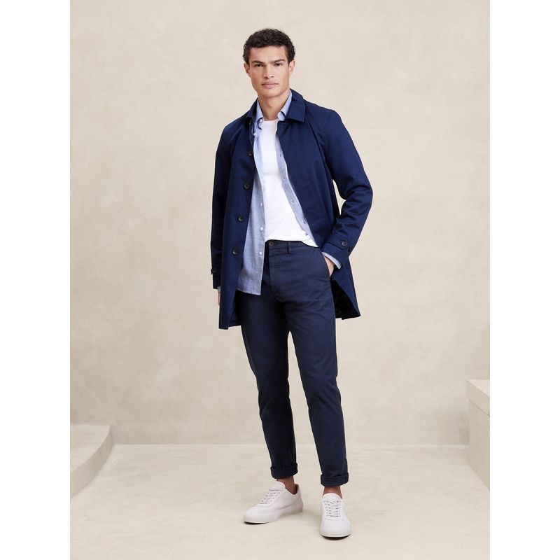 BANANA REPUBLIC - Pantalón Hombre Slim Lived-In Chino Azul Banana Republic