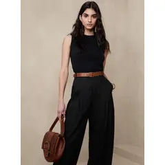 BANANA REPUBLIC - Polera Mujer Refined Negro