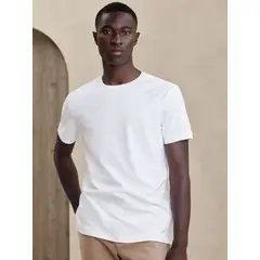 BANANA REPUBLIC - Polera Hombre Lux Touch Crew Blanco