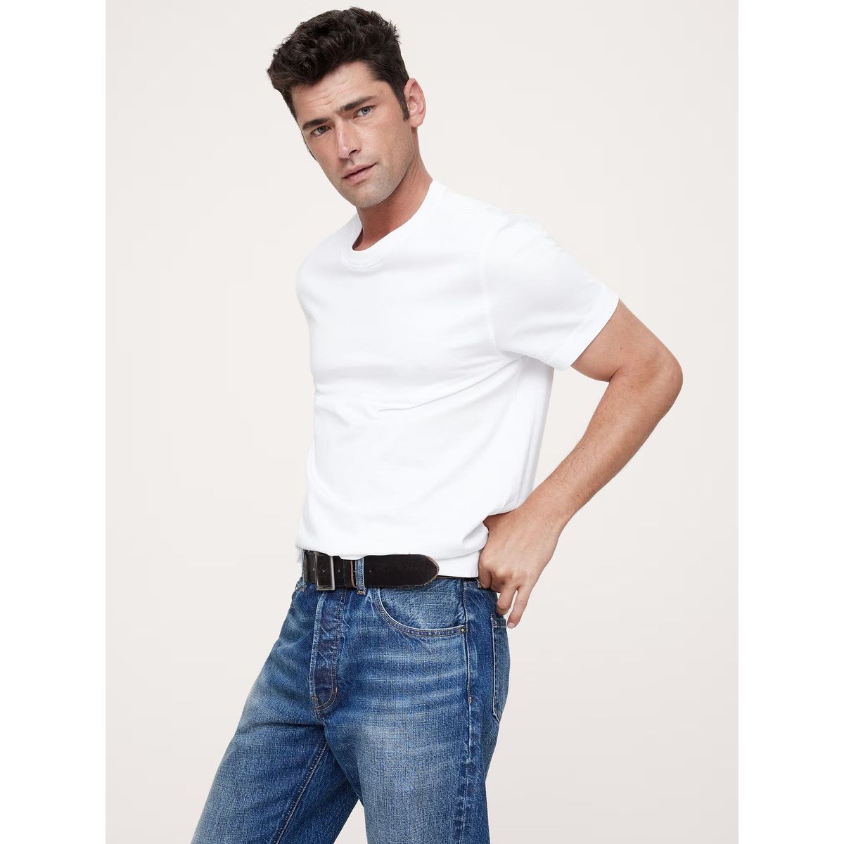 BANANA REPUBLIC - Polera Hombre Authentic Supima® Blanco Banana Republic