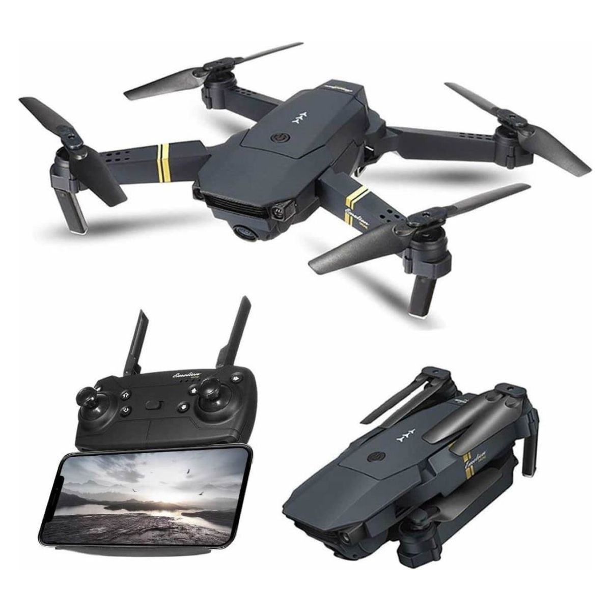 BAZUCA - Dron Plegable Cámara Angular Hd 720P 24 Ghz Wifi