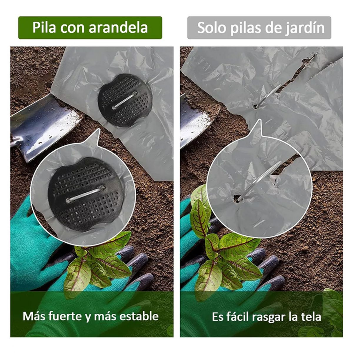 Estacas Jardín Grapas Juntas Paisajísticas 25mm15cm50u, marca ATURE - Foto 2
