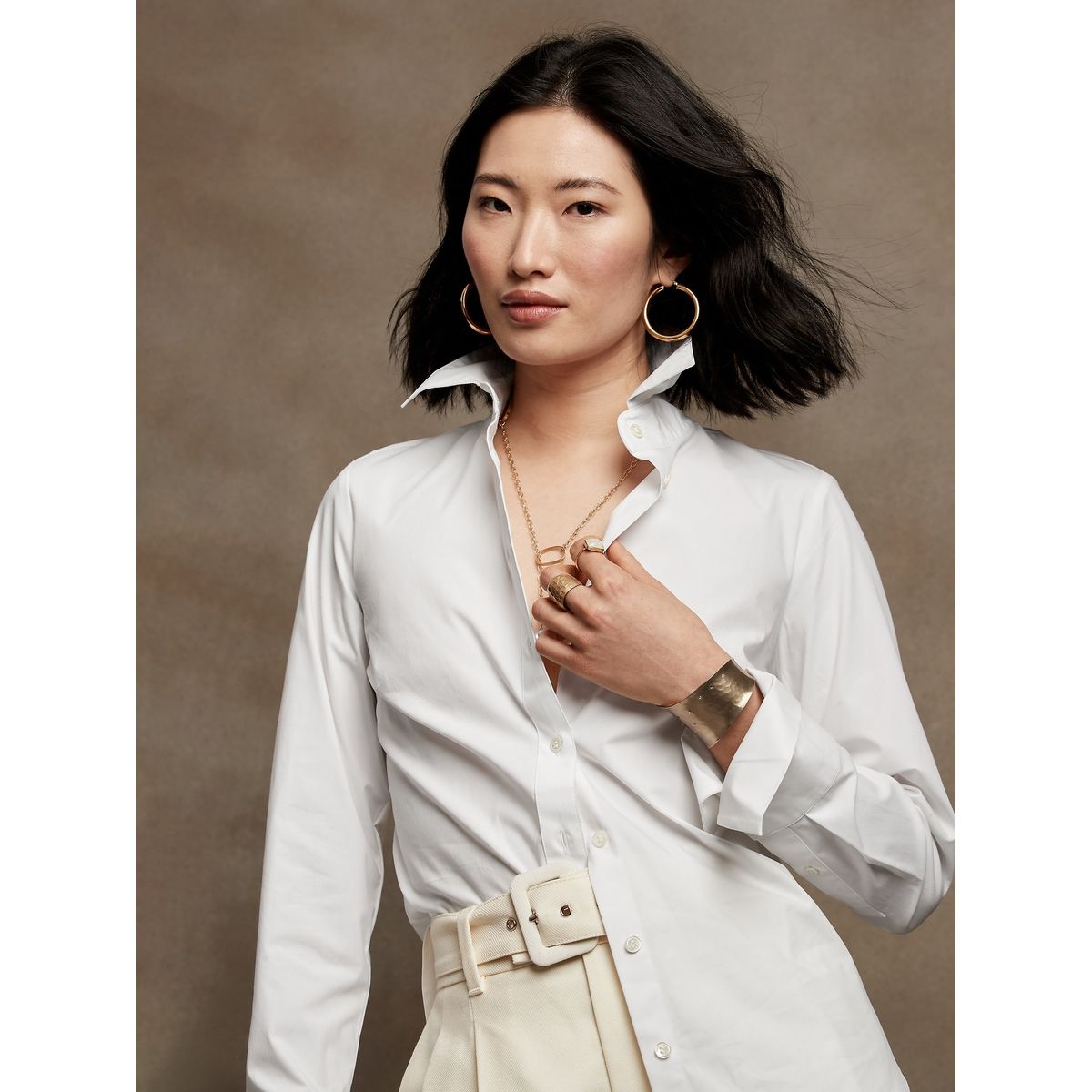 BANANA REPUBLIC - Blusa Mujer Banana Republic Riley II Blanco