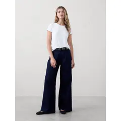 BANANA REPUBLIC - Polera Mujer Timeless Crew-Neck Blanco