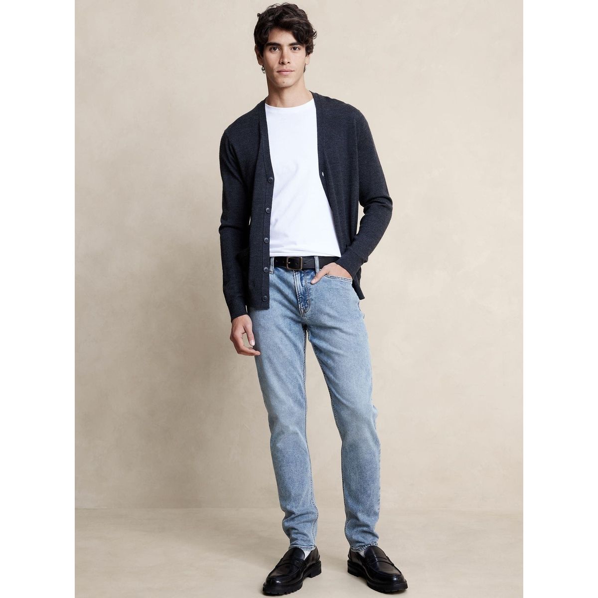 BANANA REPUBLIC - Jeans Hombre Slim Travel Azul Banana Republic