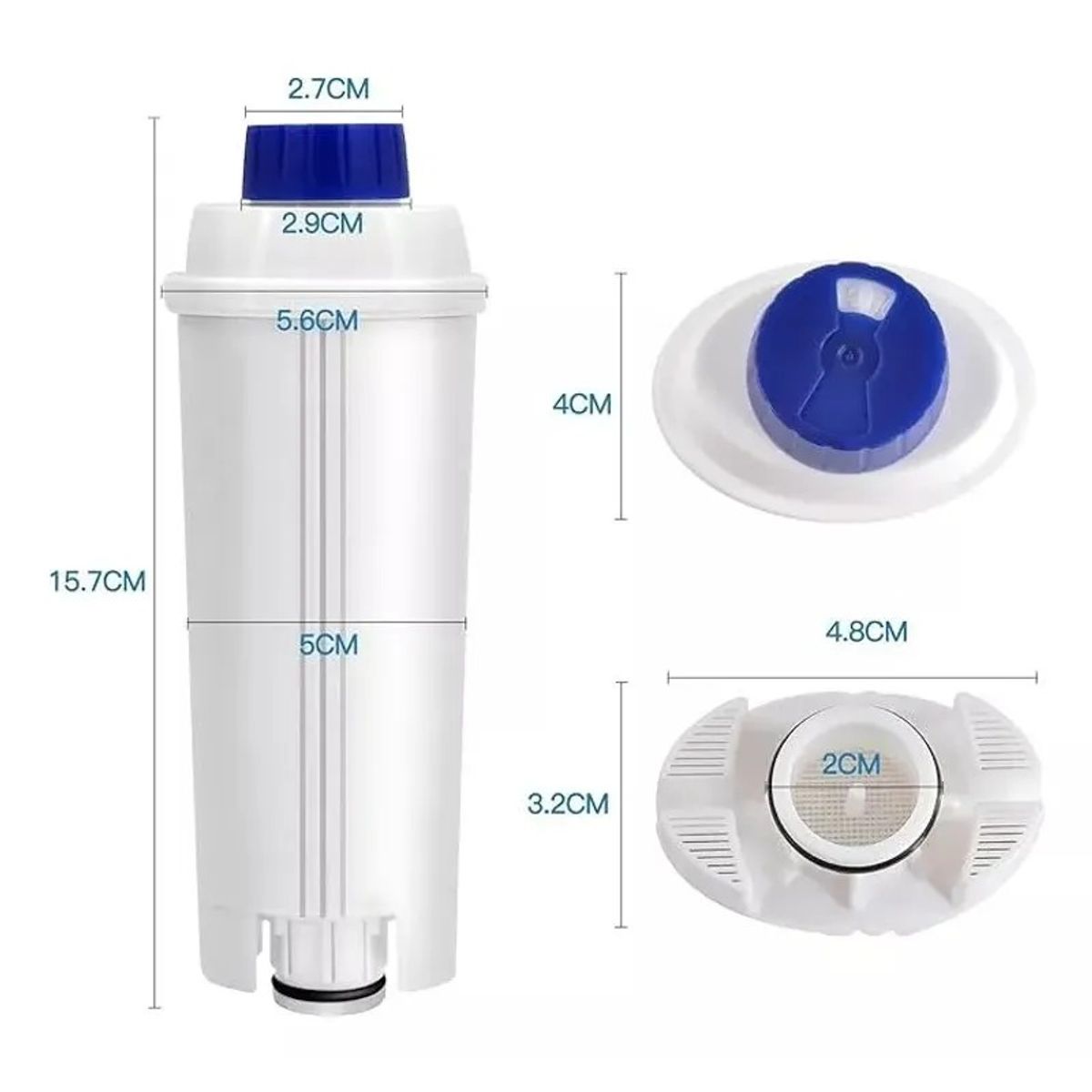 GENERICO - Filtro De Agua Para Cafeteras Delonghi Dlsc002 Ser3017 Ec800