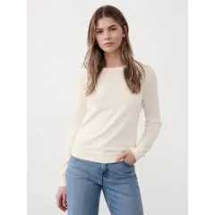 BANANA REPUBLIC - Sweater Mujer Forever Crew-Neck Blanco