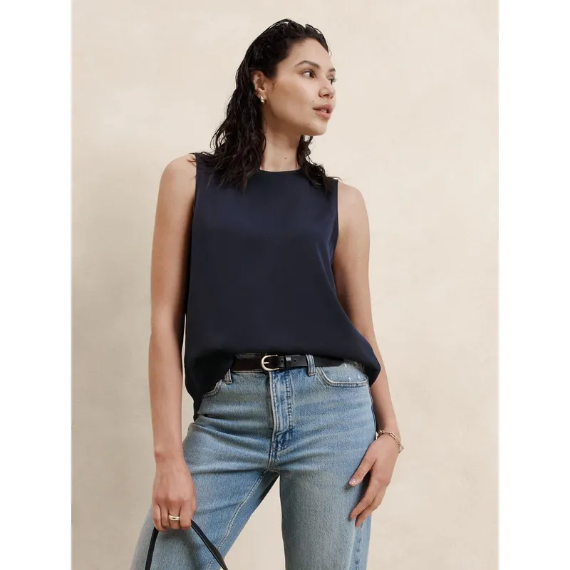 BANANA REPUBLIC - Blusa Mujer Shell Tank Azul Banana Republic