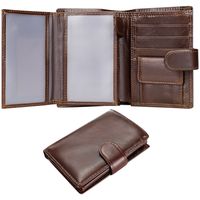 Cartera Antirrobo Para Hombre Billetera Clip Rfid Cuero