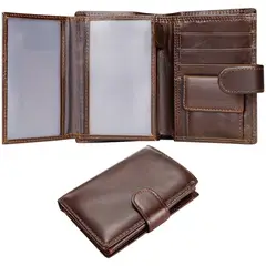 SLOWTON - Cartera Antirrobo Para Hombre Billetera Clip Rfid Cuero