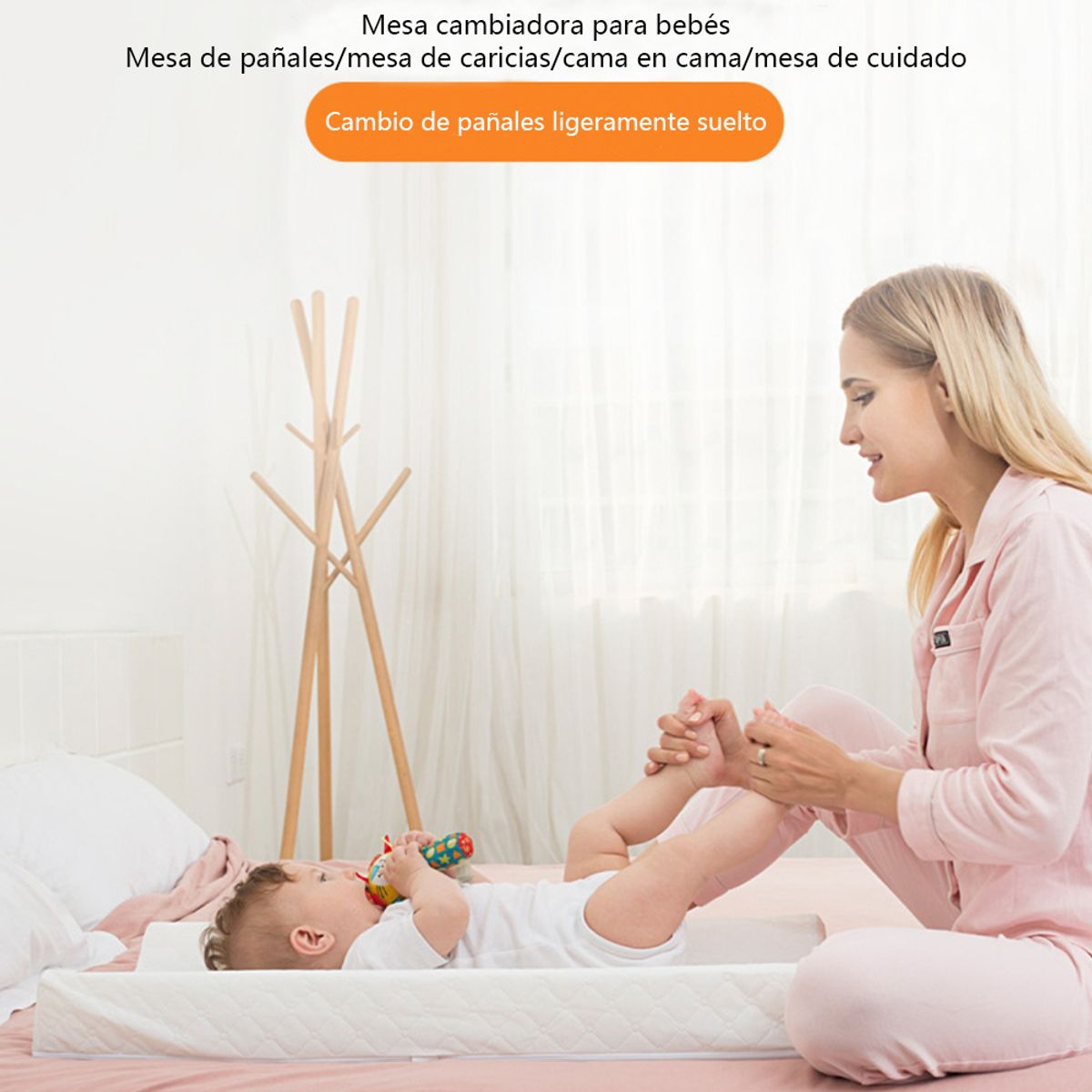 ATURE - Mudador Anatómico 10 Cms De Alto + Funda De Tela