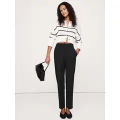 BANANA REPUBLIC - Pantalón Mujer Ultra-High Rise Modern Slim Refined Negro