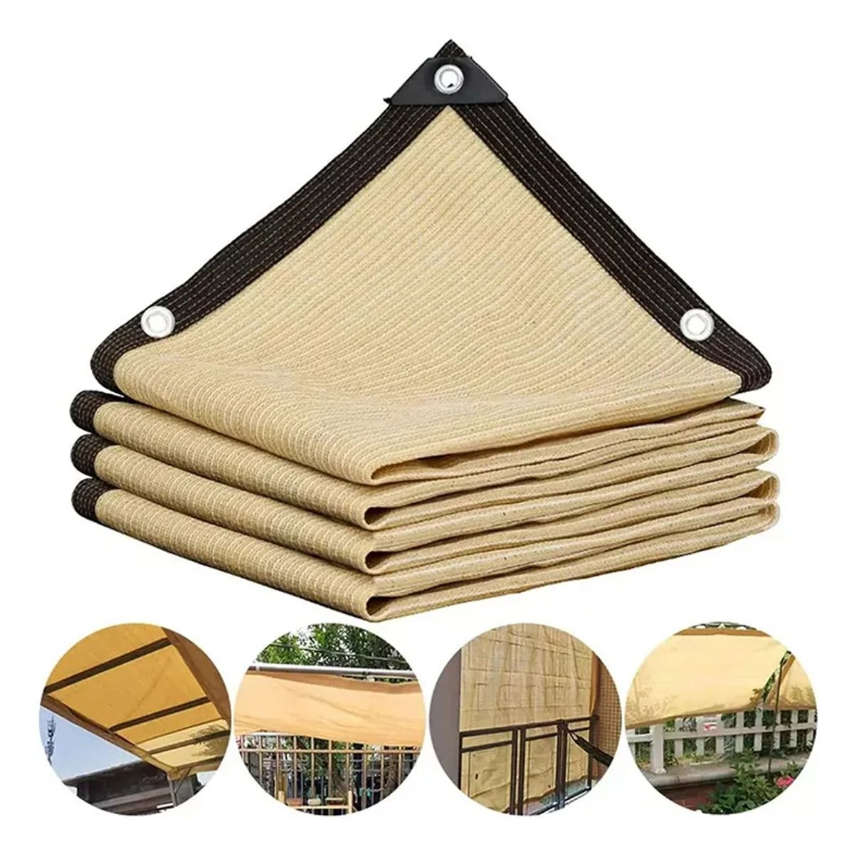 KUANGYE - Toldo Vela Terraza 5x3 Metros Lona Sombreadora Toldo Jardin