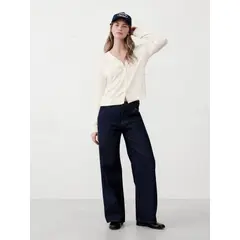 BANANA REPUBLIC - Sweater Mujer Forever V-Neck Cardigan Blanco