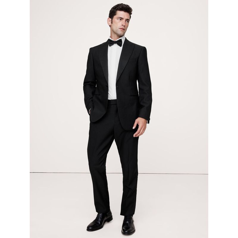 BANANA REPUBLIC - Camisa Hombre Slim-Fit Cotton Poplin Tuxedo Blanco Banana Republic