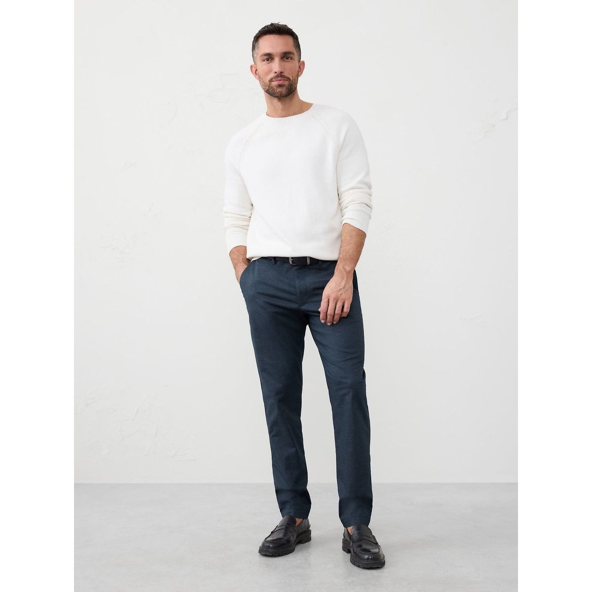 BANANA REPUBLIC - Pantalón Hombre Core Temp Chino Azul Banana Republic