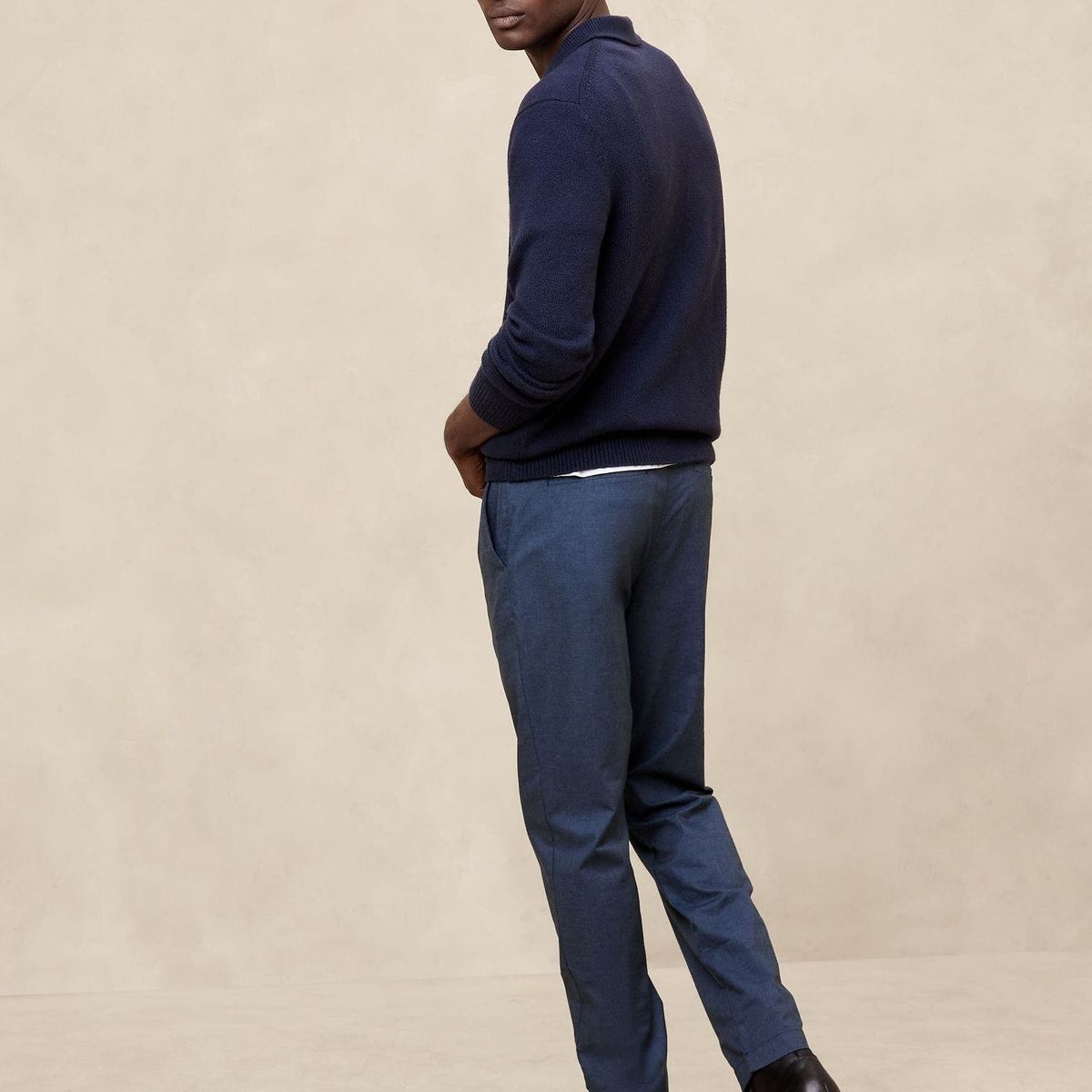 BANANA REPUBLIC - Pantalón Hombre Core Temp Chino Azul Banana Republic