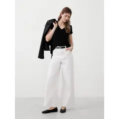 BANANA REPUBLIC - Polera Mujer Timeless V-Neck Negro