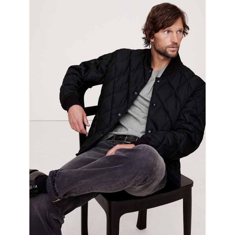 BANANA REPUBLIC - Polera Hombre Authentic Supima Gris Banana Republic