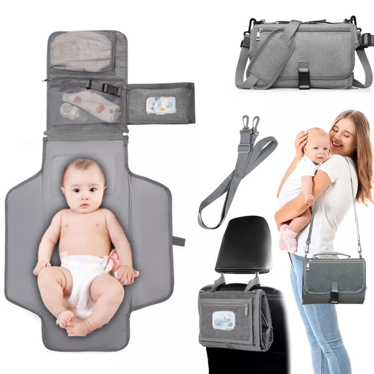 ATURE - Mudador Portátil Impermeable Bebé Cambiador Plegable