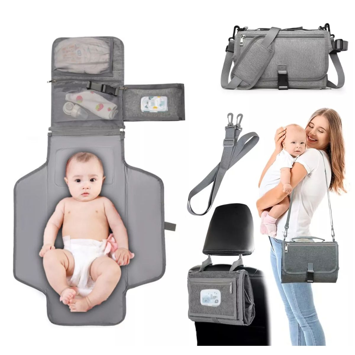 ATURE - Mudador Portátil Impermeable Bebé Cambiador Plegable