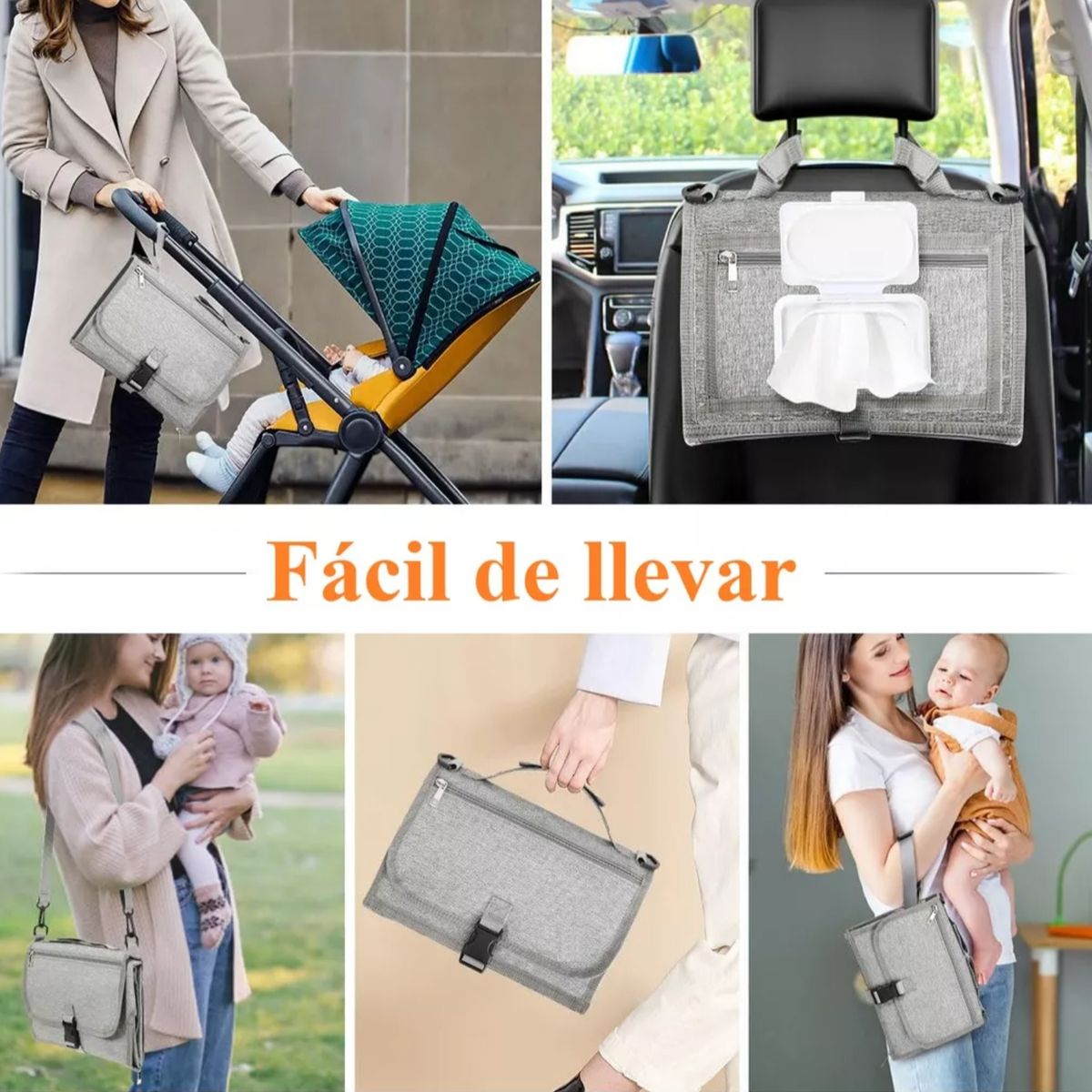 ATURE - Mudador Portátil Impermeable Bebé Cambiador Plegable