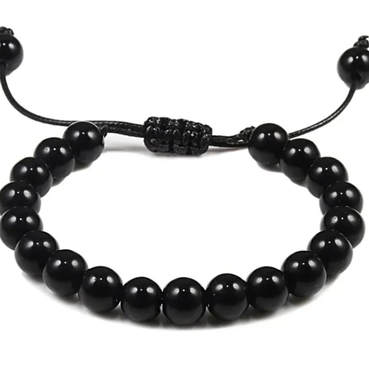 GENERICO - Pulsera De Piedra Onix brillante Hombre Mujer Moda Royal Madriz