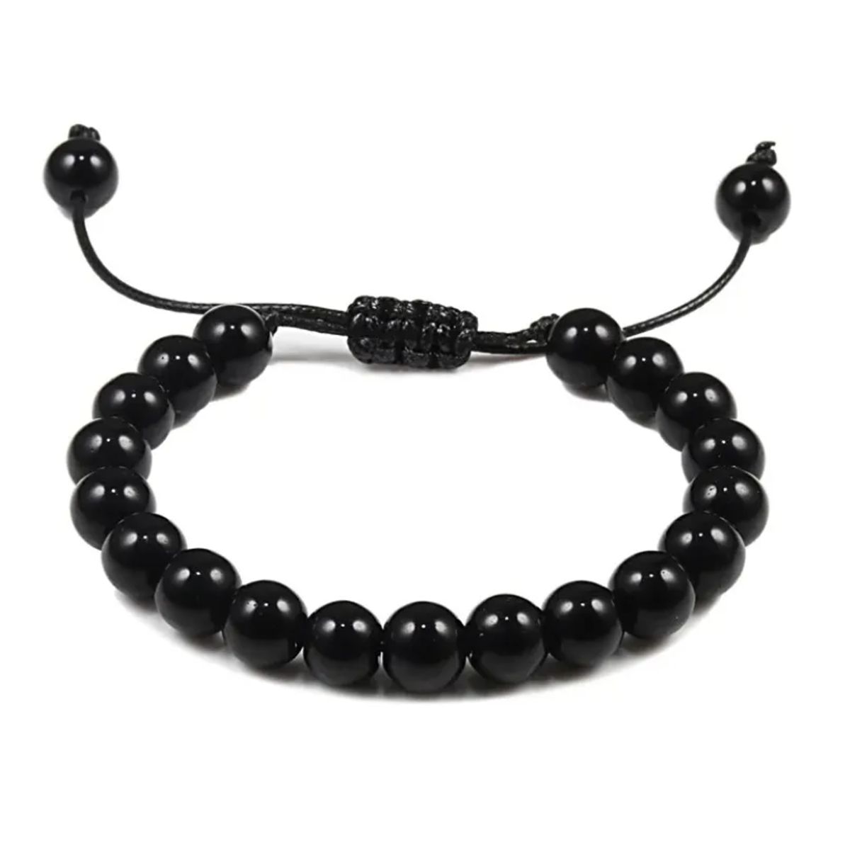 GENERICO - Pulsera De Piedra Onix brillante Hombre Mujer Moda Royal Madriz