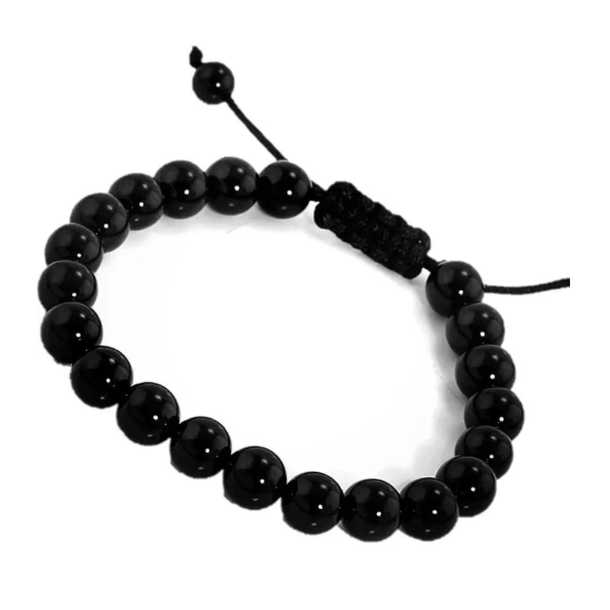 GENERICO - Pulsera De Piedra Onix brillante Hombre Mujer Moda Royal Madriz