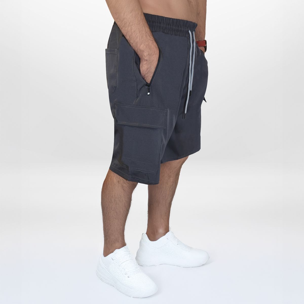 AGW - Short Hombre Cargo con Bolsillos Laterales Secado Rápido Ligero
