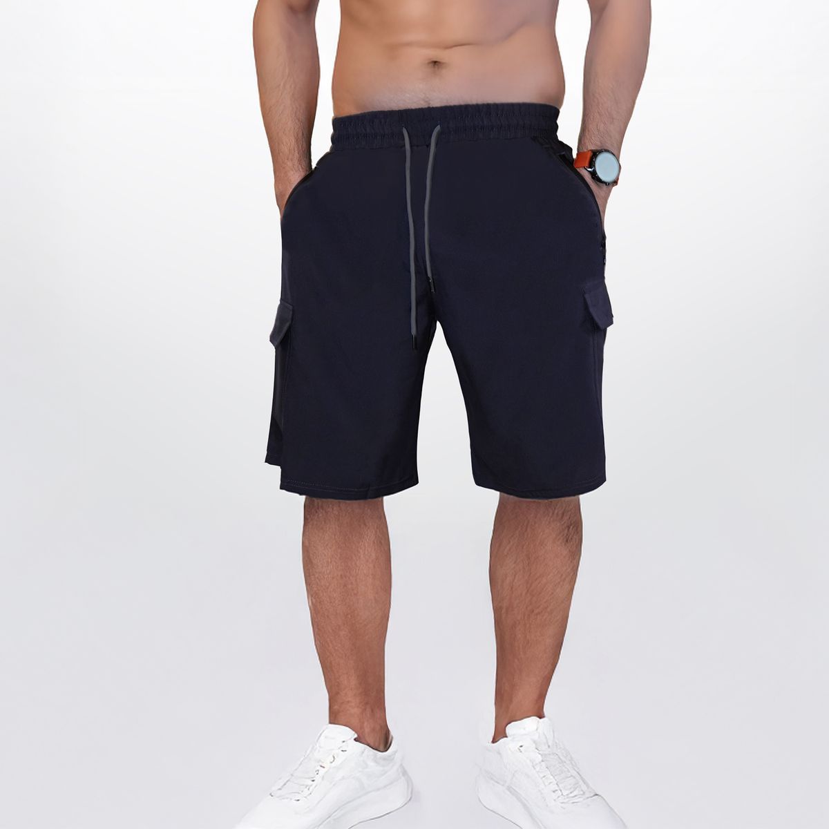 AGW - Short Hombre Cargo con Bolsillos Laterales Secado Rápido Ligero