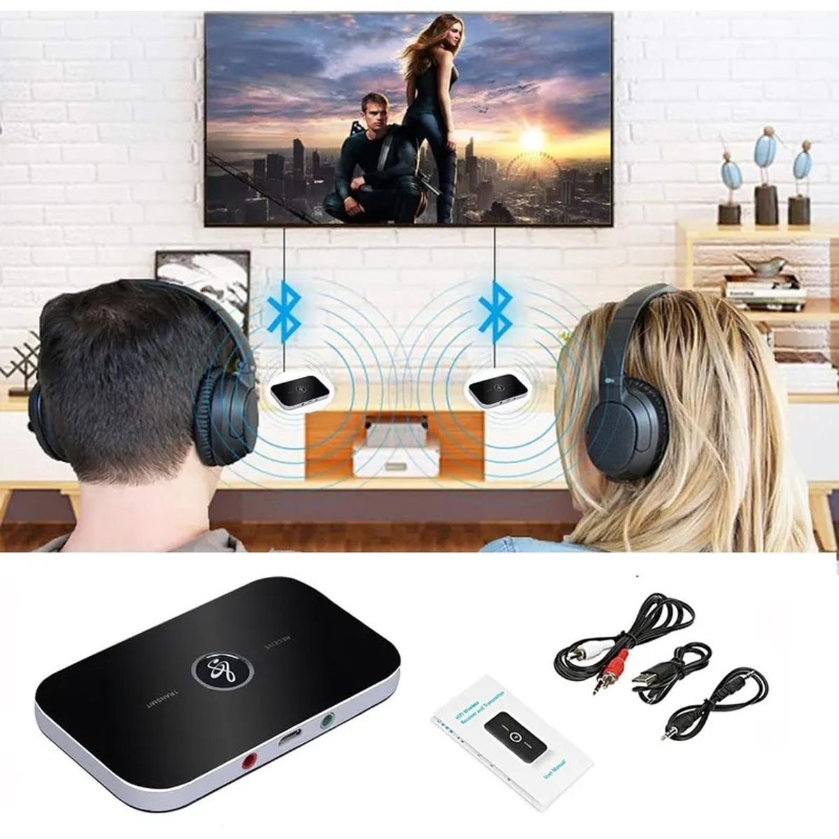 GENERICO - Transmisor Y Receptor De Audio Señal Bluetooth Tv Sonido